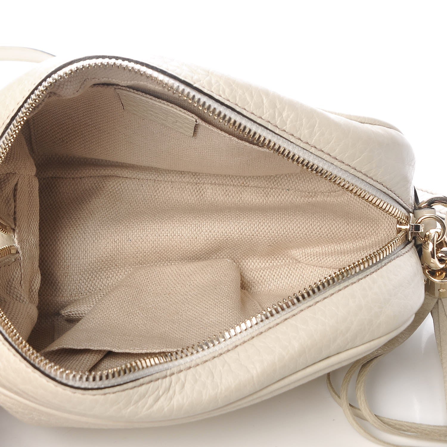 Gucci Pebbled Calfskin Small Soho Disco Bag Off White 5 of 7