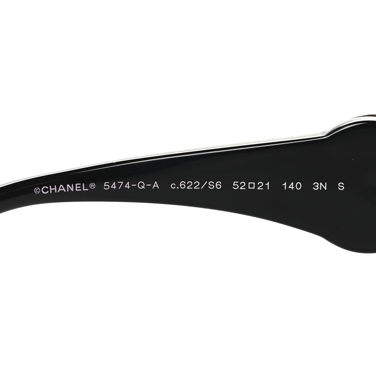 Acetate Calfskin Square Sunglasses 5474-Q-A Black