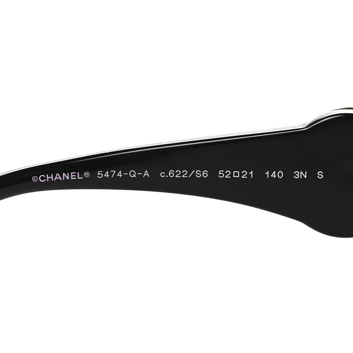 Chanel Acetate Calfskin Square Sunglasses 5474-Q-A Black 5 of 7