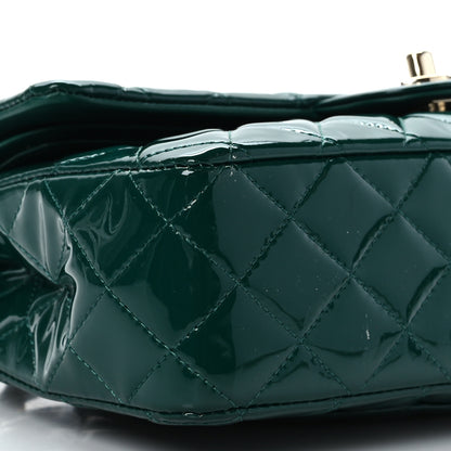 Chanel Patent Calfskin Quilted Medium Double Flap Green 8 of 9