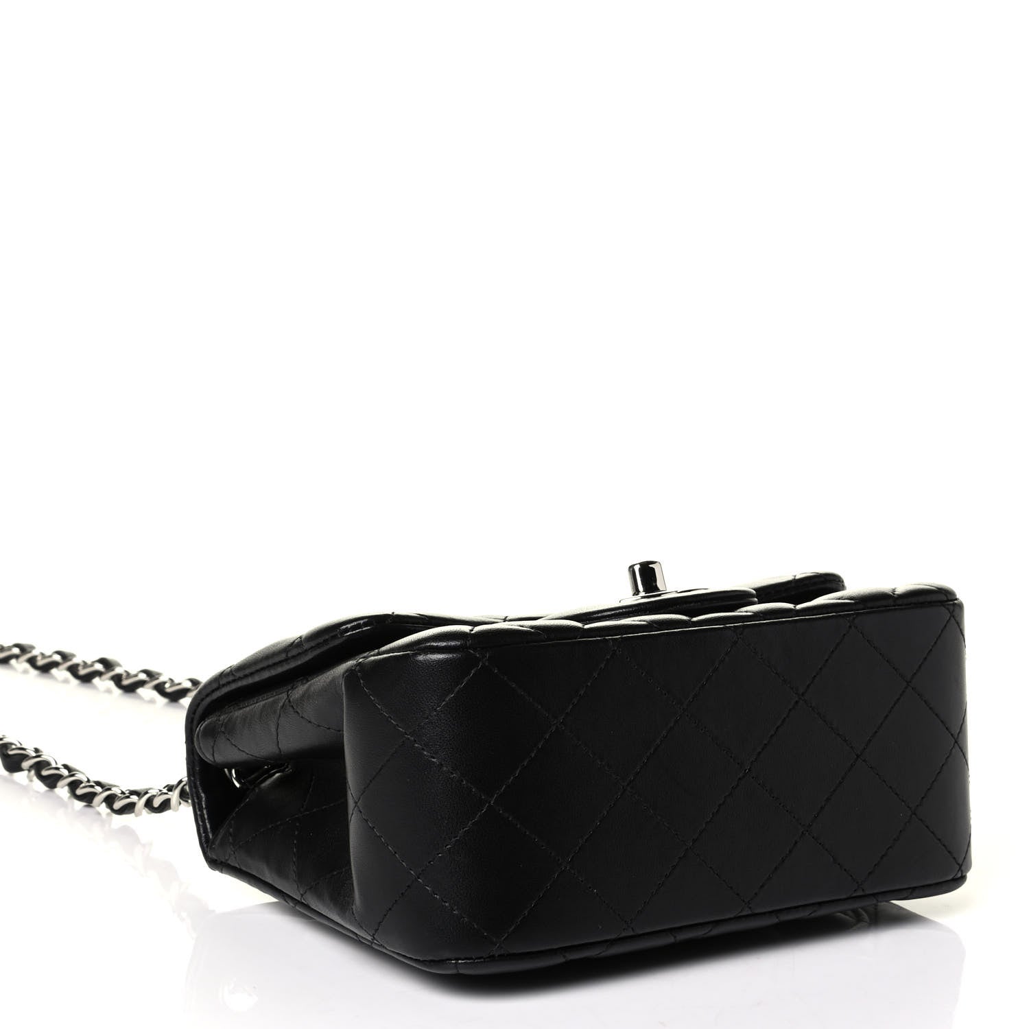 Chanel Lambskin Quilted Mini Square Flap Black 3 of 6