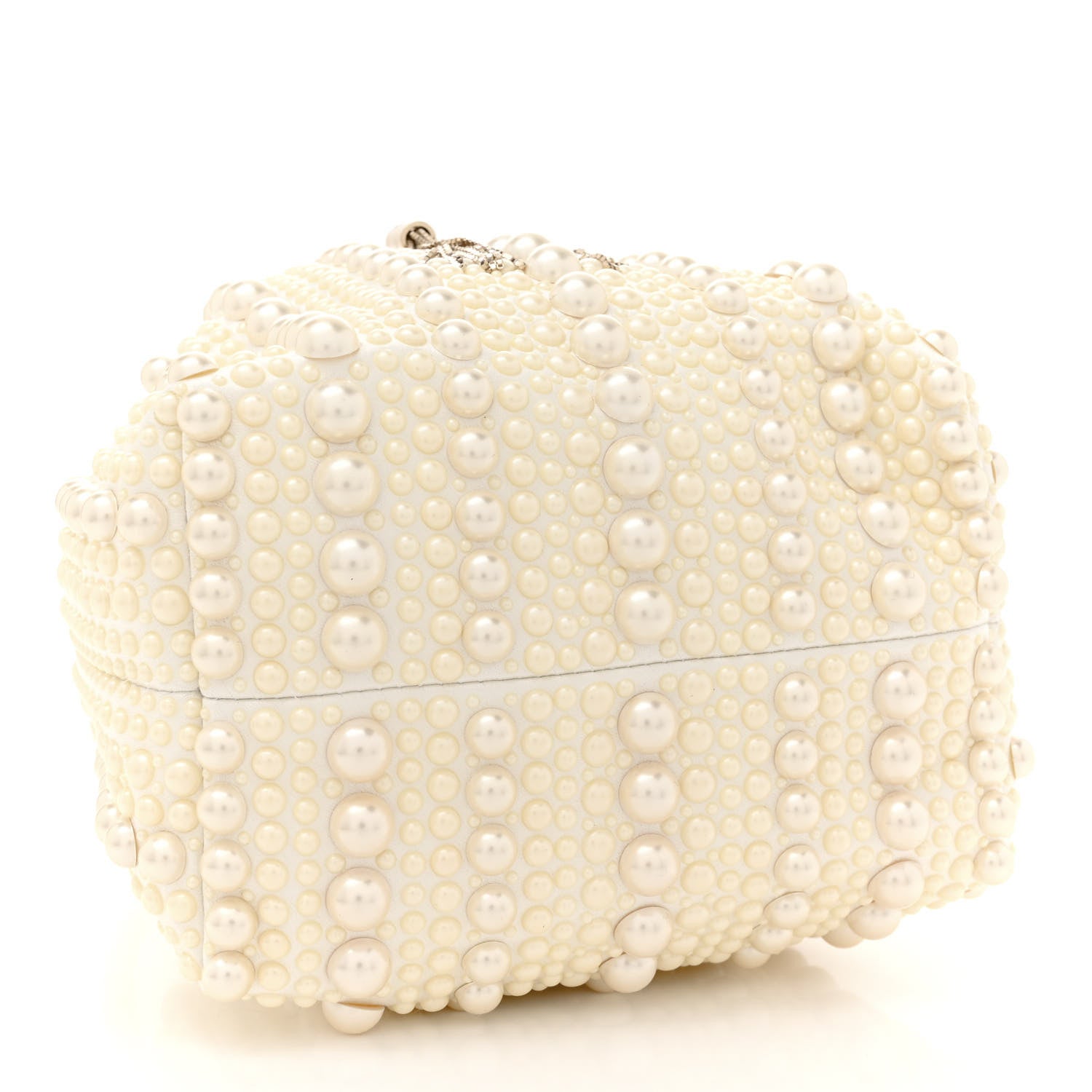 Jimmy Choo Satin Pearl Embellished Bon Bon Bag Ivory 4 of 9