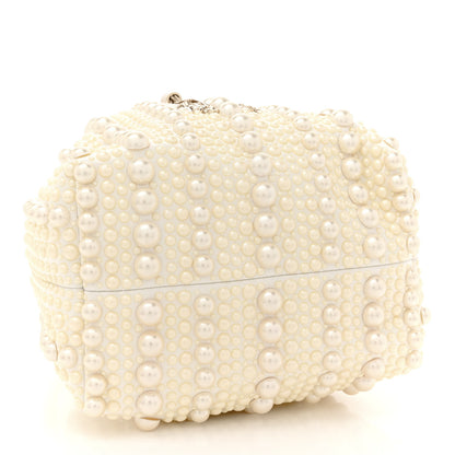 Jimmy Choo Satin Pearl Embellished Bon Bon Bag Ivory 4 of 9