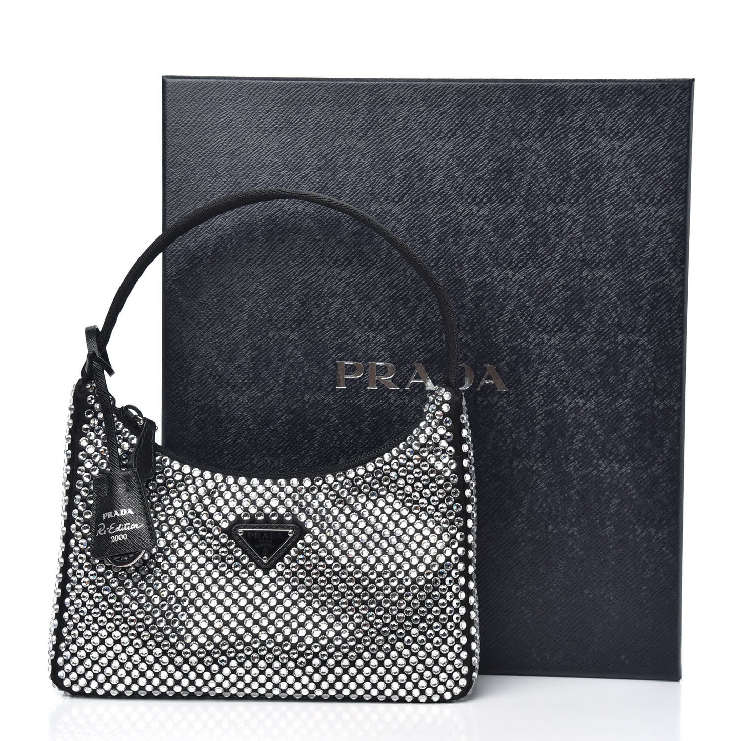 Satin Crystal Mini Re-Edition 2000 Bag Cristal