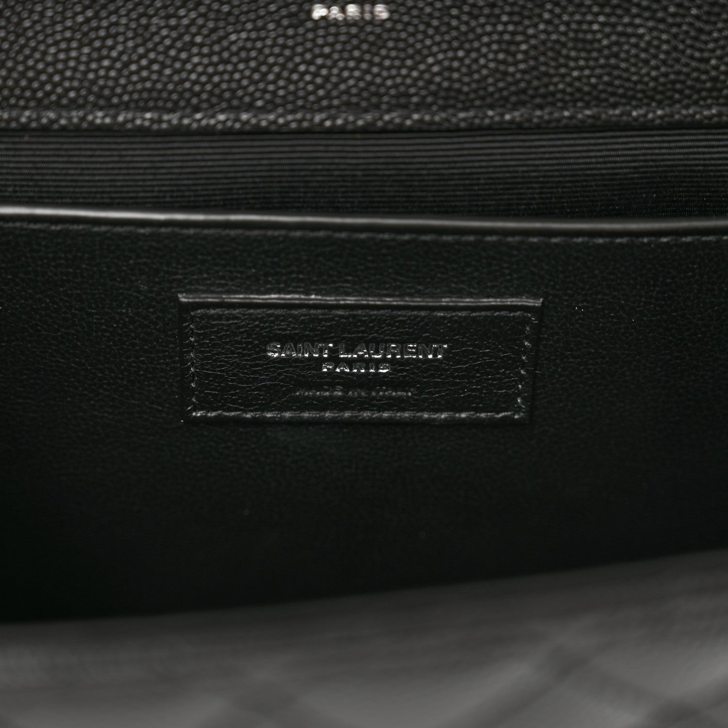 Saint Laurent Grain De Poudre Textured Mixed Matelasse Triquilt Medium Monogram Satchel Black 8 of 10