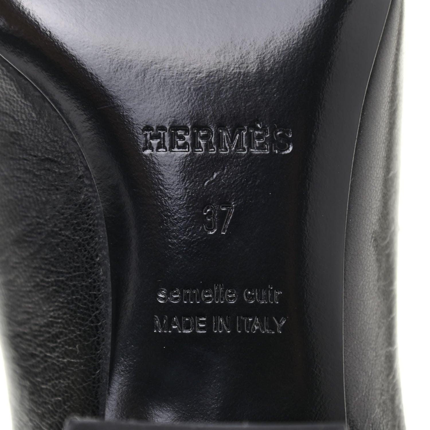 Hermes Goatskin Paradis Mules 37 Black 7 of 8