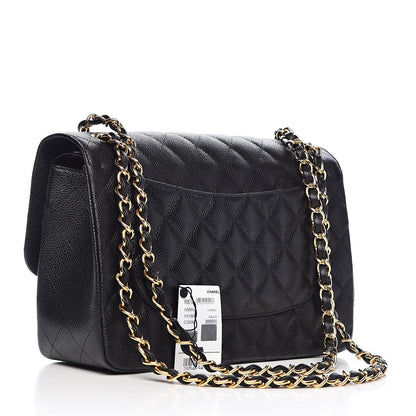 Chanel Caviar Quilted Jumbo Double Flap Black 3 of 11