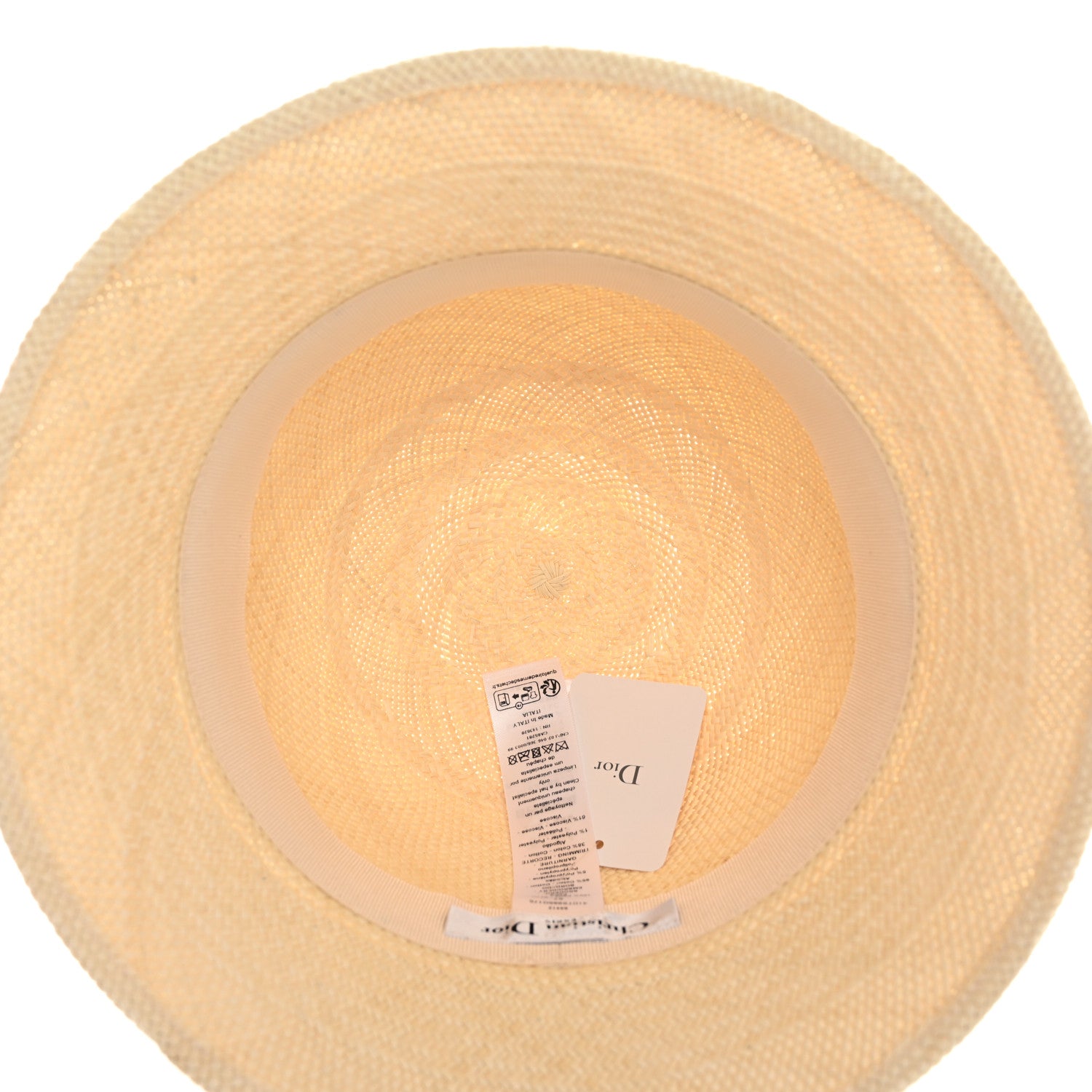 Christian Dior Straw D-Tulipe Brim Hat 7 of 10