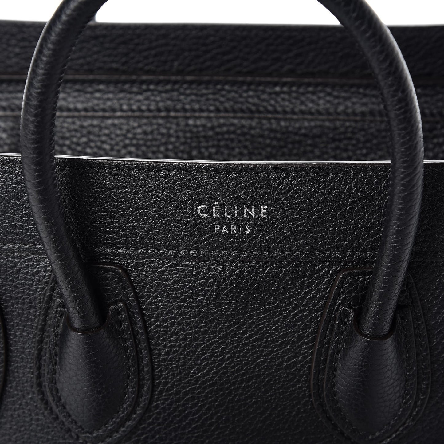Drummed Calfskin Nano Luggage Black