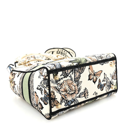 Christian Dior Canvas Toile de Jouy Mexico Embroidered Medium Lady D-Lite White Multicolor 4 of 11