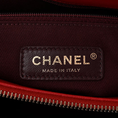 Chanel Shiny Sheepskin Quilted Large Trapezio Flap Red 6 of 11
