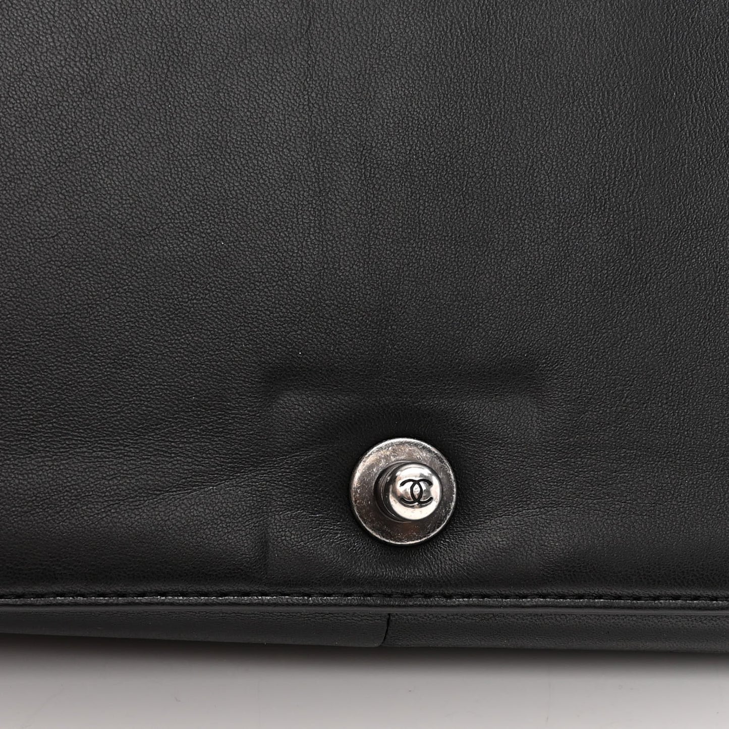 Lambskin Quilted New Medium Boy Flap Black