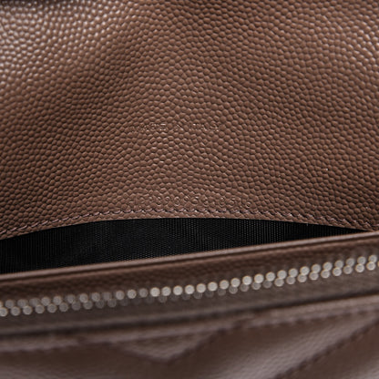 Saint Laurent Grain De Poudre Matelasse Chevron Monogram Envelope Chain Wallet Fard 8 of 10