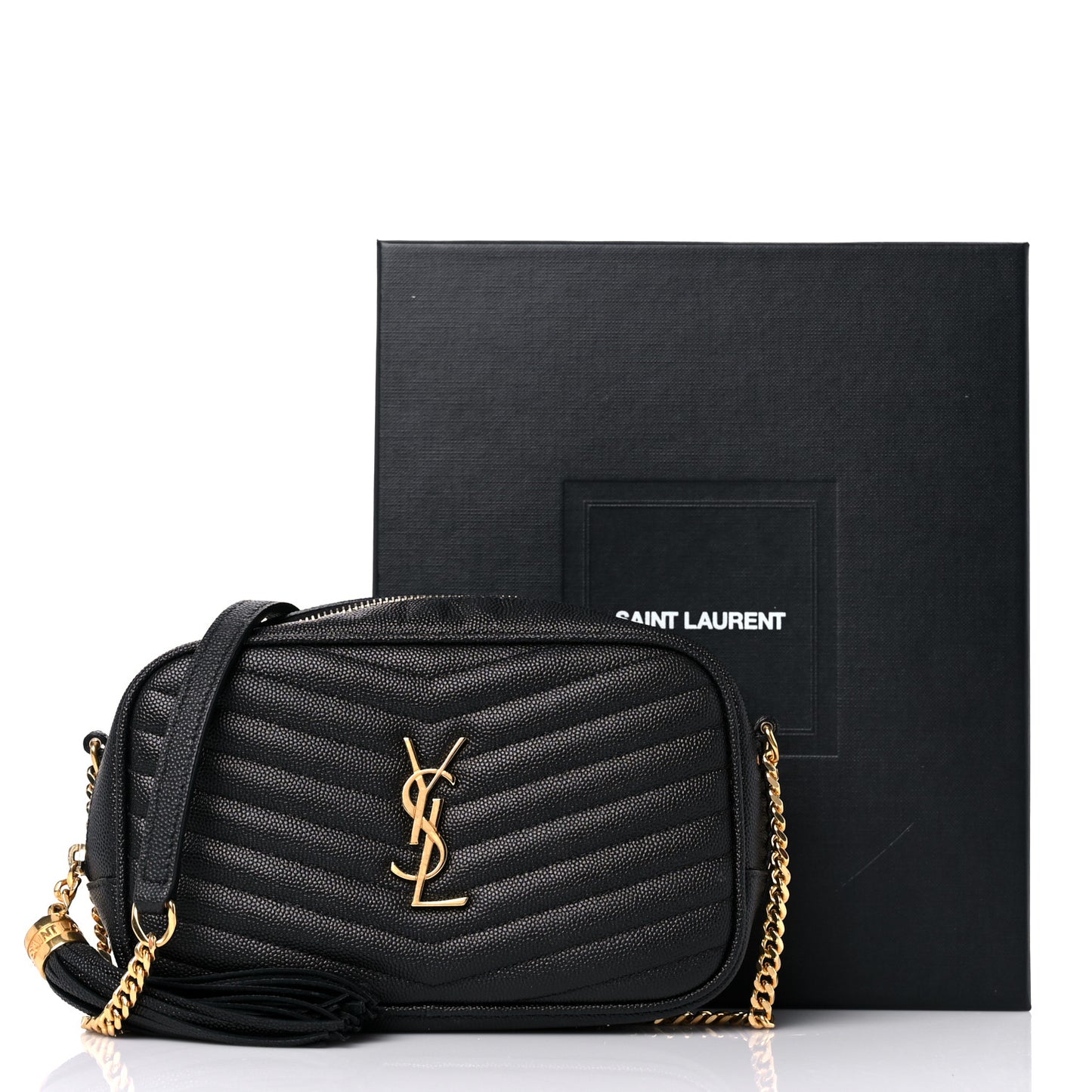 Grain De Poudre Matelasse Monogram Mini Lou Camera Bag Black