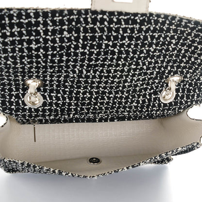 Chanel Tweed Medium Single Flap Black White 5 of 8