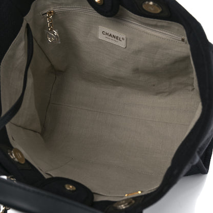 Chanel Mixed Fibers Medium Deauville Tote Black 6 of 12