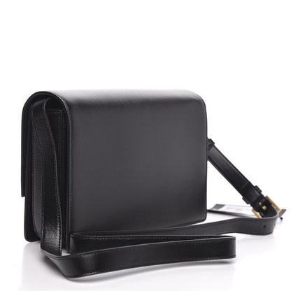 Saint Laurent Smooth Calfskin Suede Medium Bellechasse Black Dark Green 3 of 9