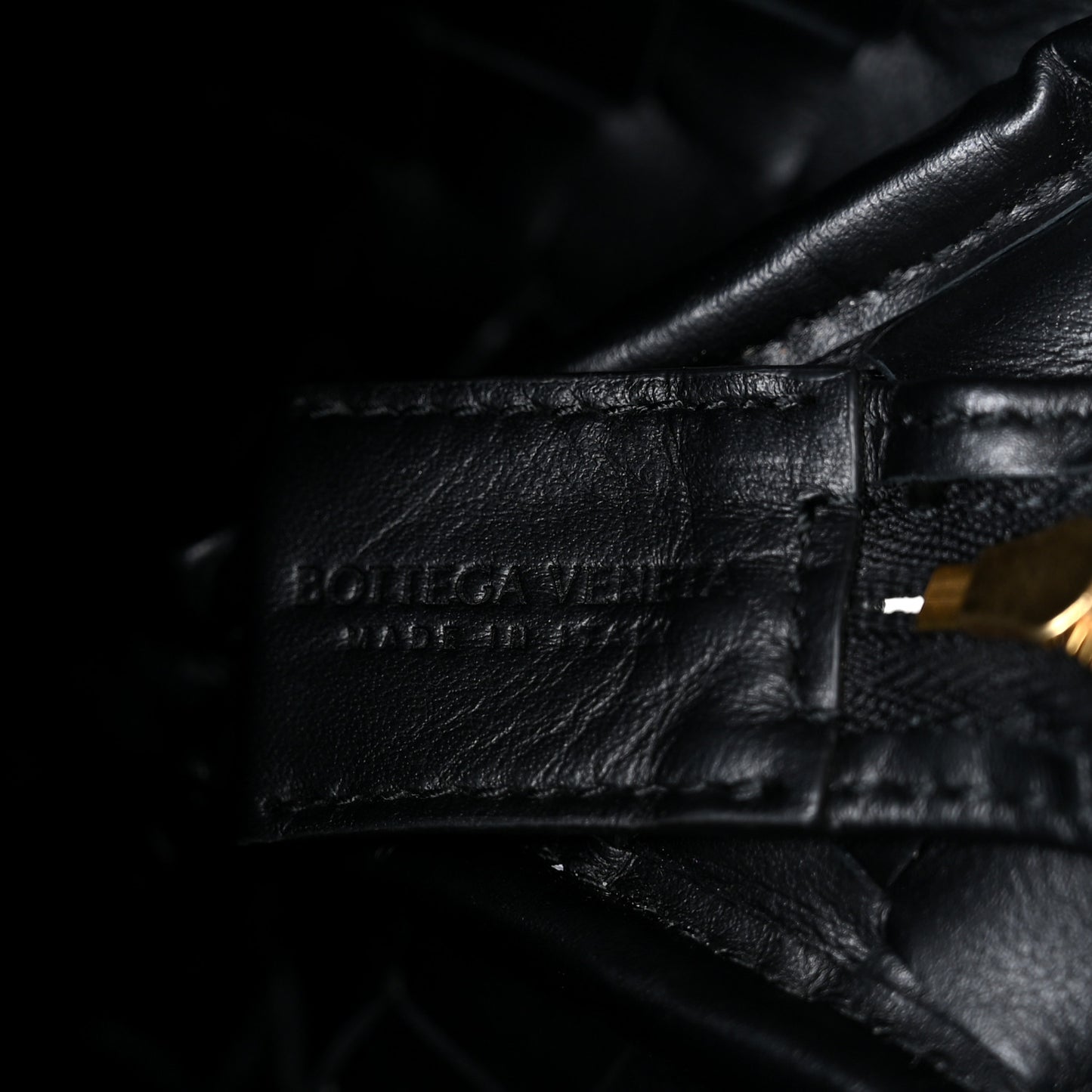 Nappa Intrecciato Small Loop Camera Bag Black