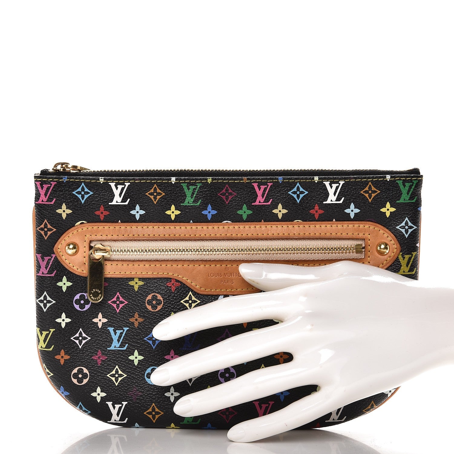 Louis Vuitton Monogram Multicolor Pochette Plate GM Black 2 of 6