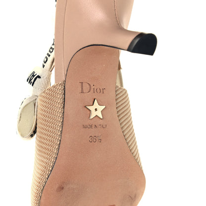 Christian Dior Technical Canvas Ribbon J Adior Slingback 65mm Pumps 36.5 Powder Nude 10 of 13