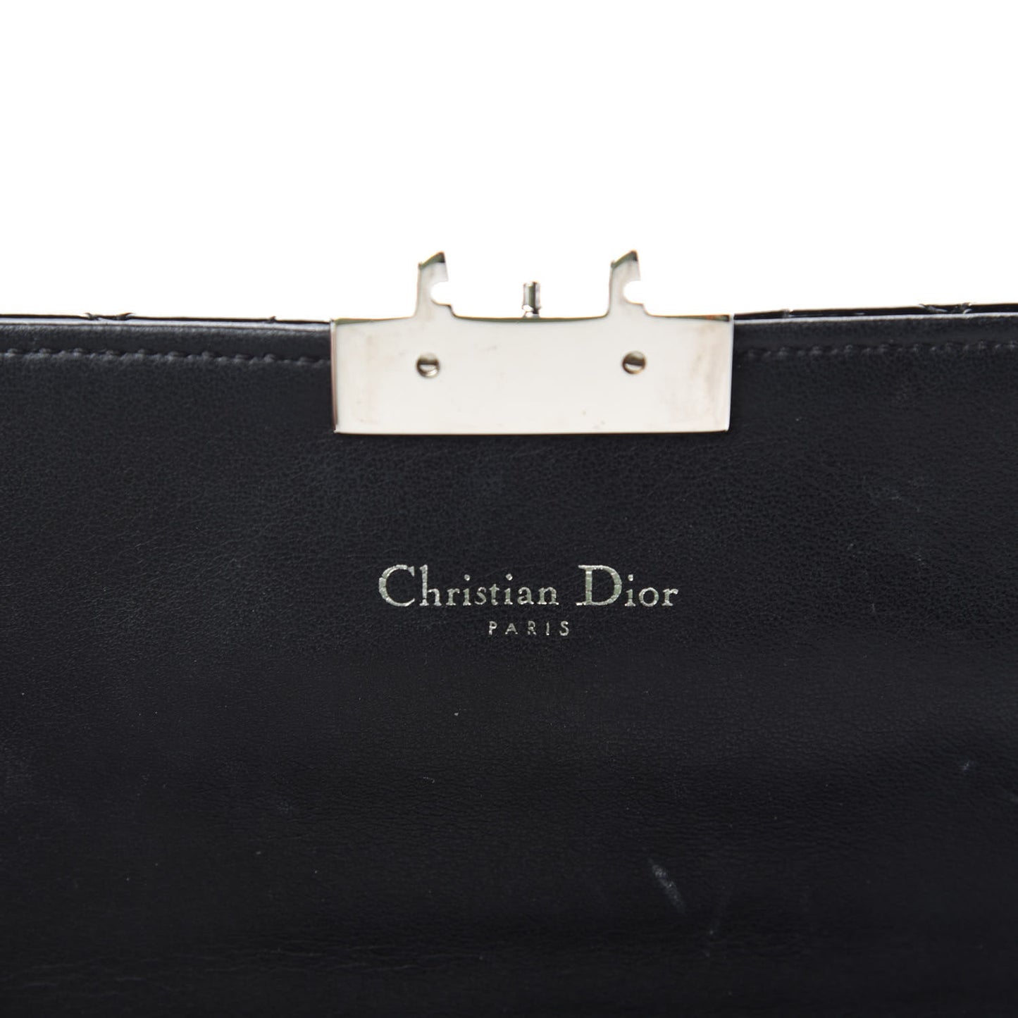 Patent Cannage Miss Dior Promenade Pouch Black