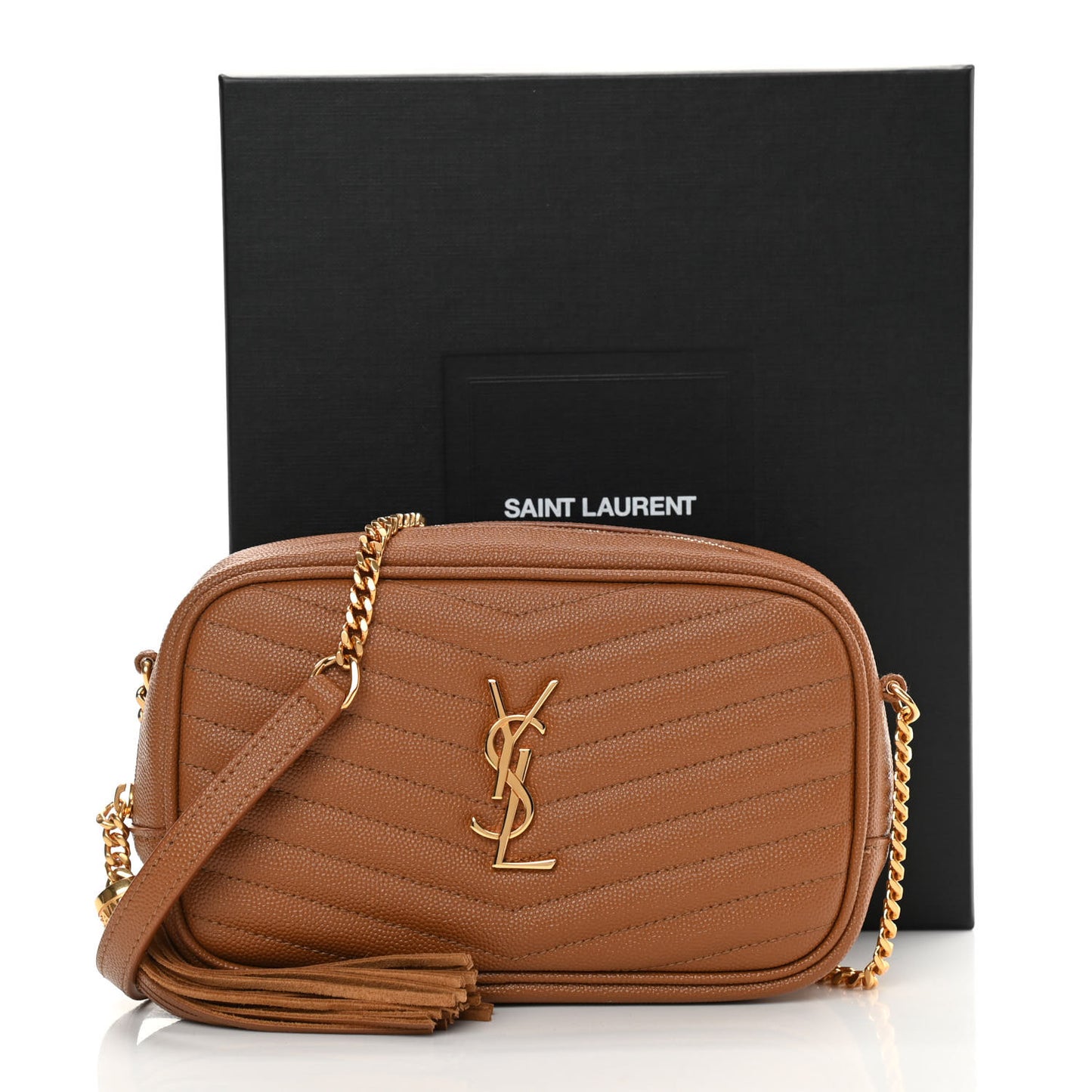 Grain De Poudre Matelasse Monogram Mini Lou Camera Bag Dark Natural