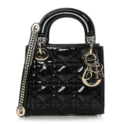 Christian Dior Patent Cannage Mini Lady Dior Black 1 of 8