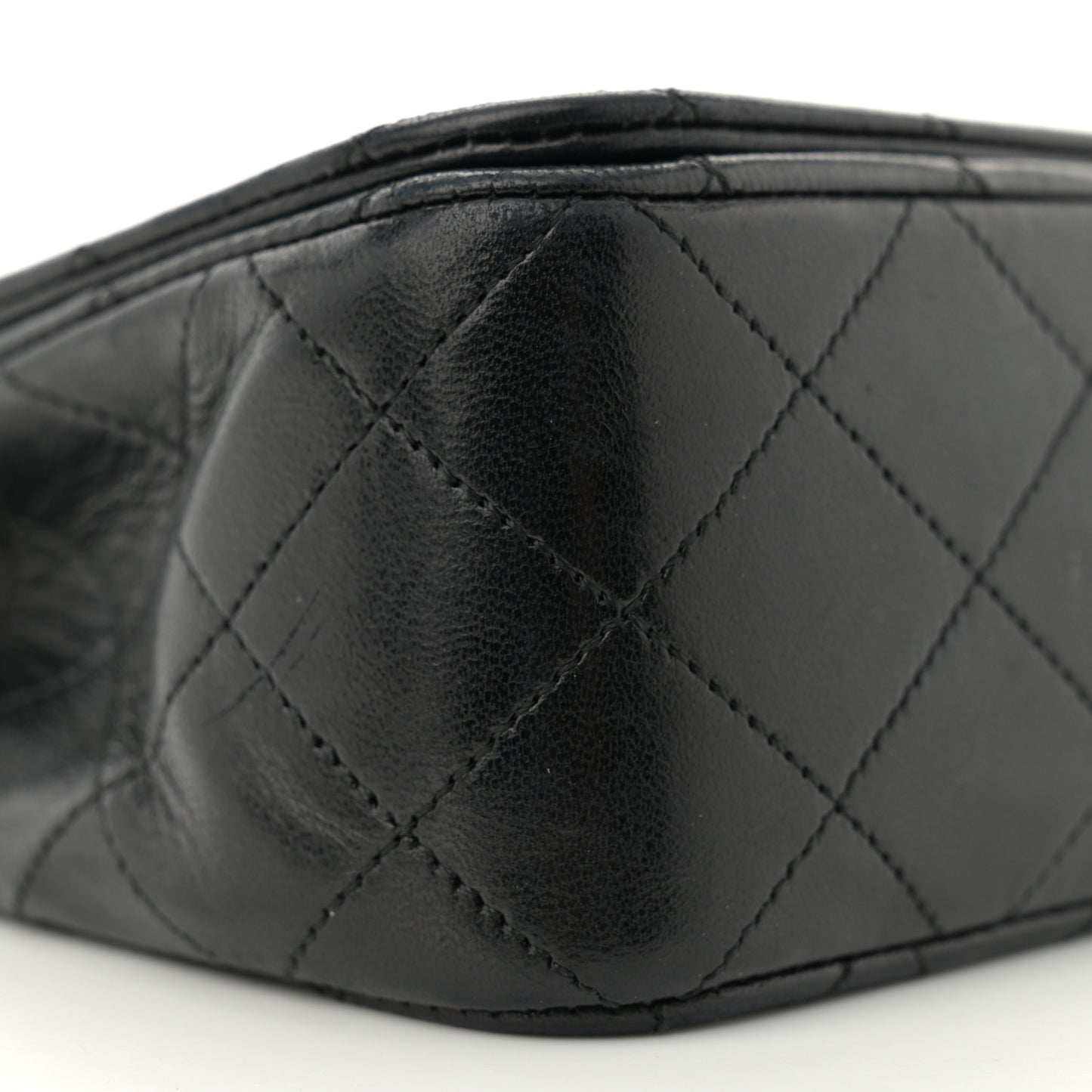 Lambskin Quilted Small Single Flap Black