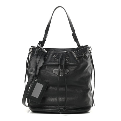 Balenciaga Veau Papier Plate Small Bucket Bag Black 1 of 10