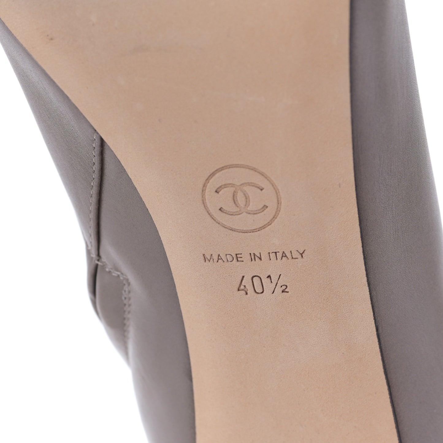 Calfskin Cap Toe CC Short Boots 40.5 Grey Black