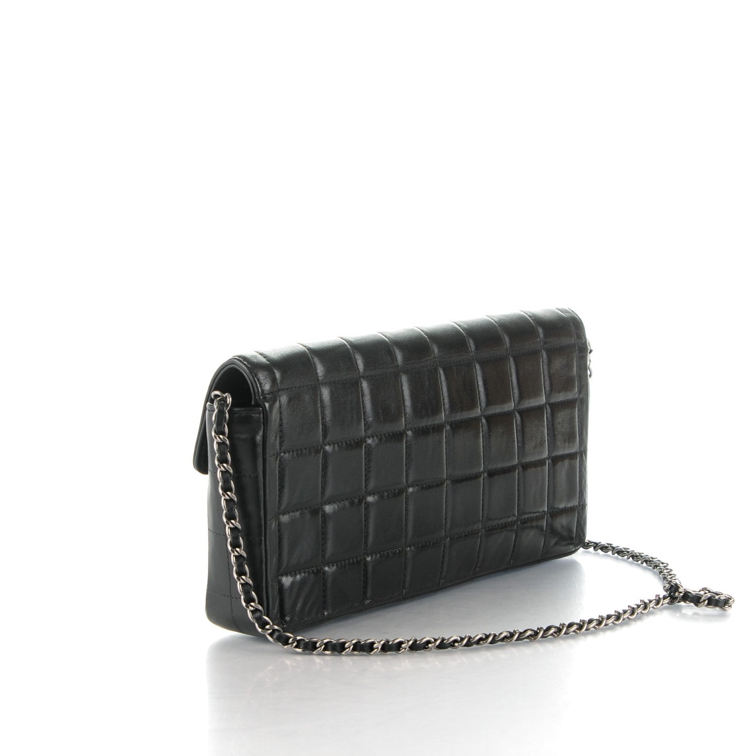 Chanel Lambskin Quilted East West Chocolate Bar Flap Black 3 of 11