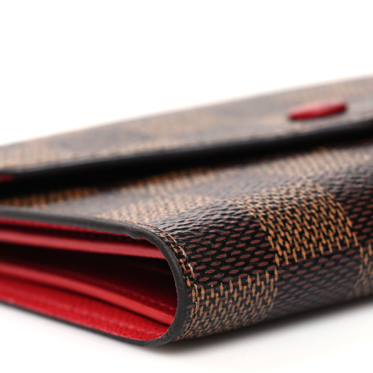 Louis Vuitton Damier Ebene Victorine Wallet Red 9 of 11