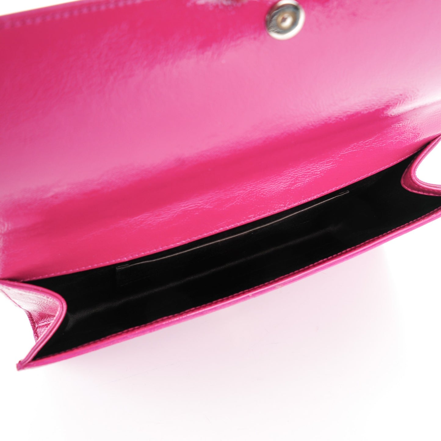 Textured Patent Monogram Large Belle De Jour Clutch Fuchsia