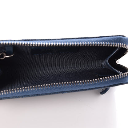 Chanel Caviar Quilted Key Holder Case Blue 5 of 8