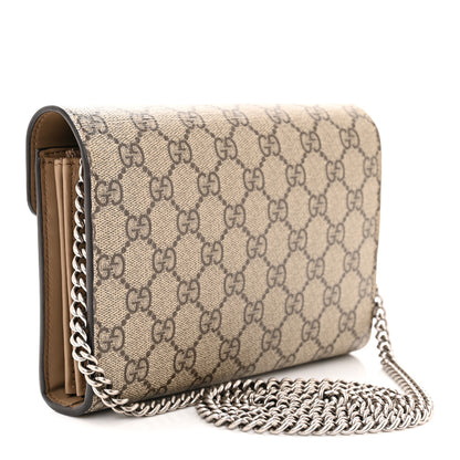 Gucci GG Supreme Monogram Mini Dionysus Chain Wallet Beige Taupe 3 of 12