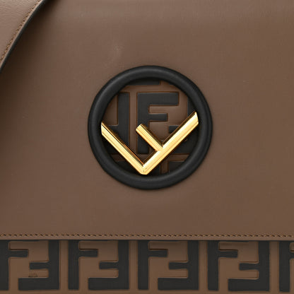 Fendi Vitello Century F is Fendi Bi-Color FF 1974 Embossed Kan I Shoulder Bag Maya Black 8 of 11