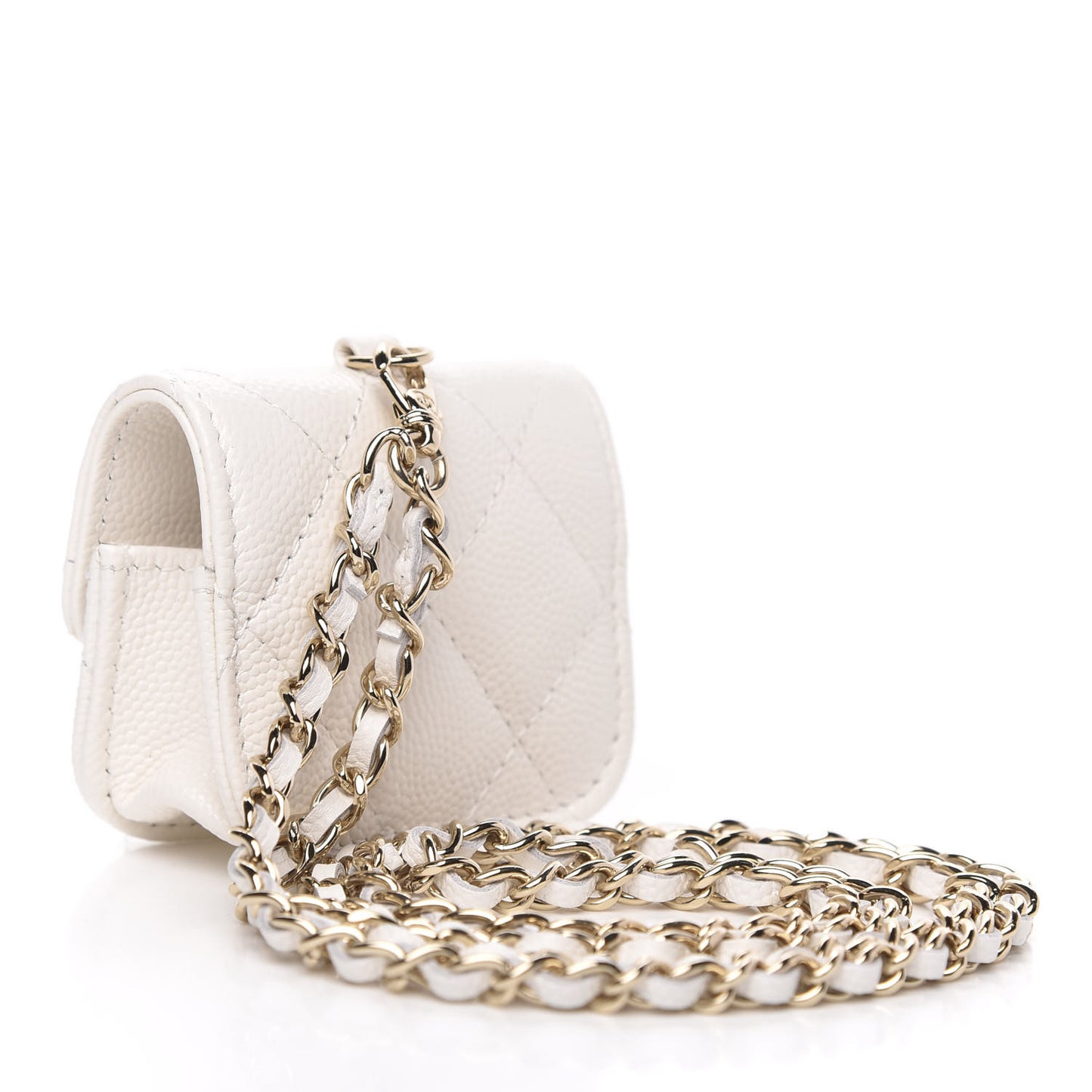 Caviar Quilted Airpods Pro Case White