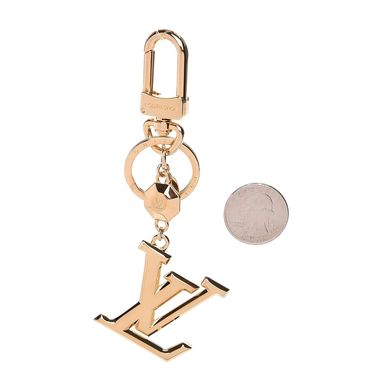 LV Facettes Key Holder Gold