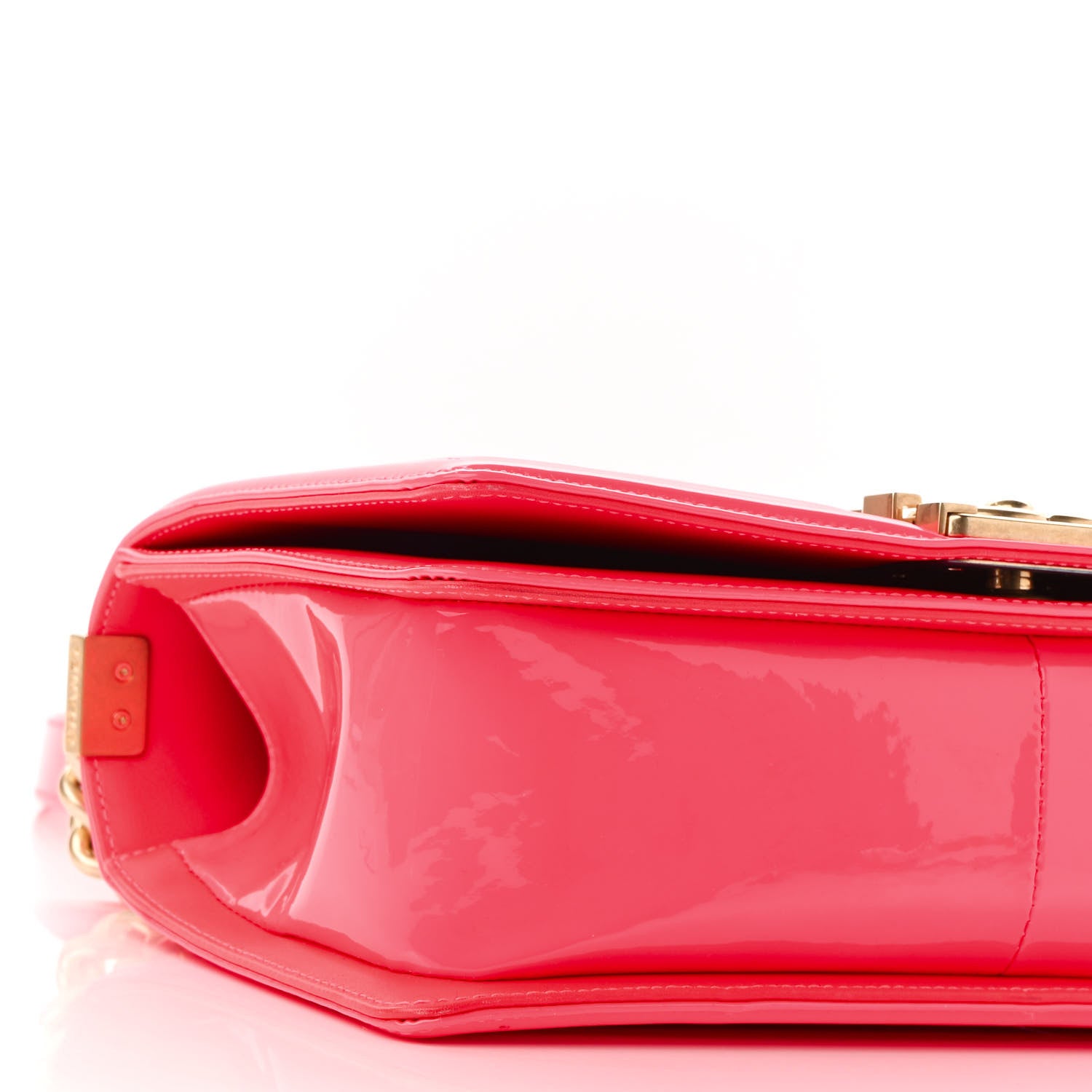Chanel Patent Quilted Medium Boy Flap Pink 9 of 10