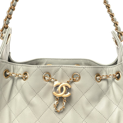 Chanel Caviar Quilted Mini Chanel 25 Handbag Light Green 8 of 11