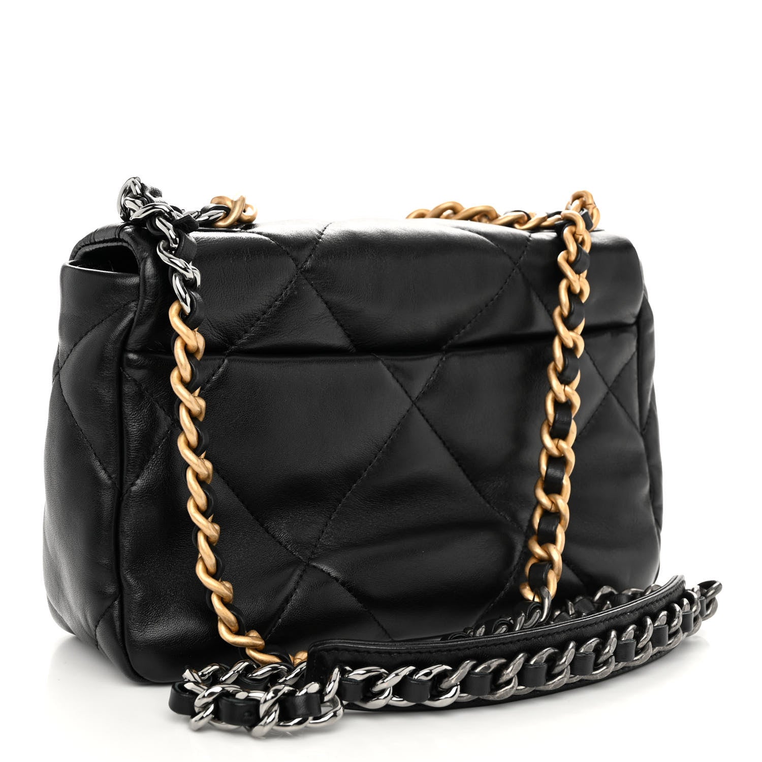 Chanel Lambskin Quilted Medium Chanel 19 Flap Black 3 of 9