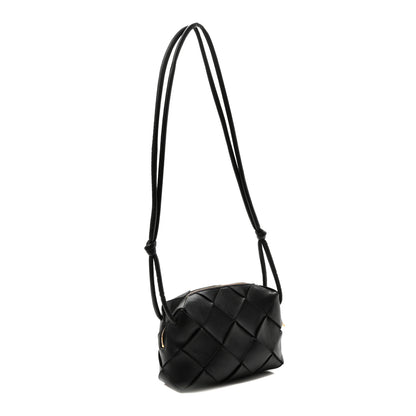 Bottega Veneta Lambskin Maxi Intrecciato Small Cassette Camera Bag Black 3 of 10