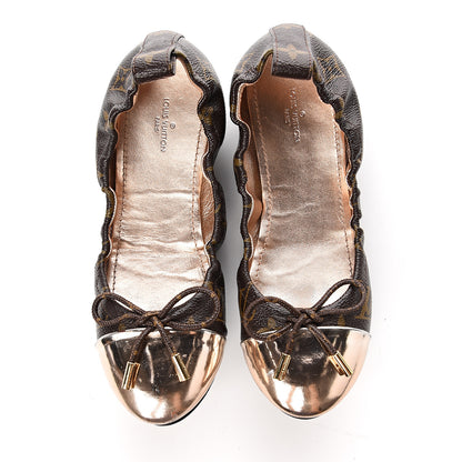 Louis Vuitton Monogram Flirty Ballet Flats 36 Gold 8 of 9
