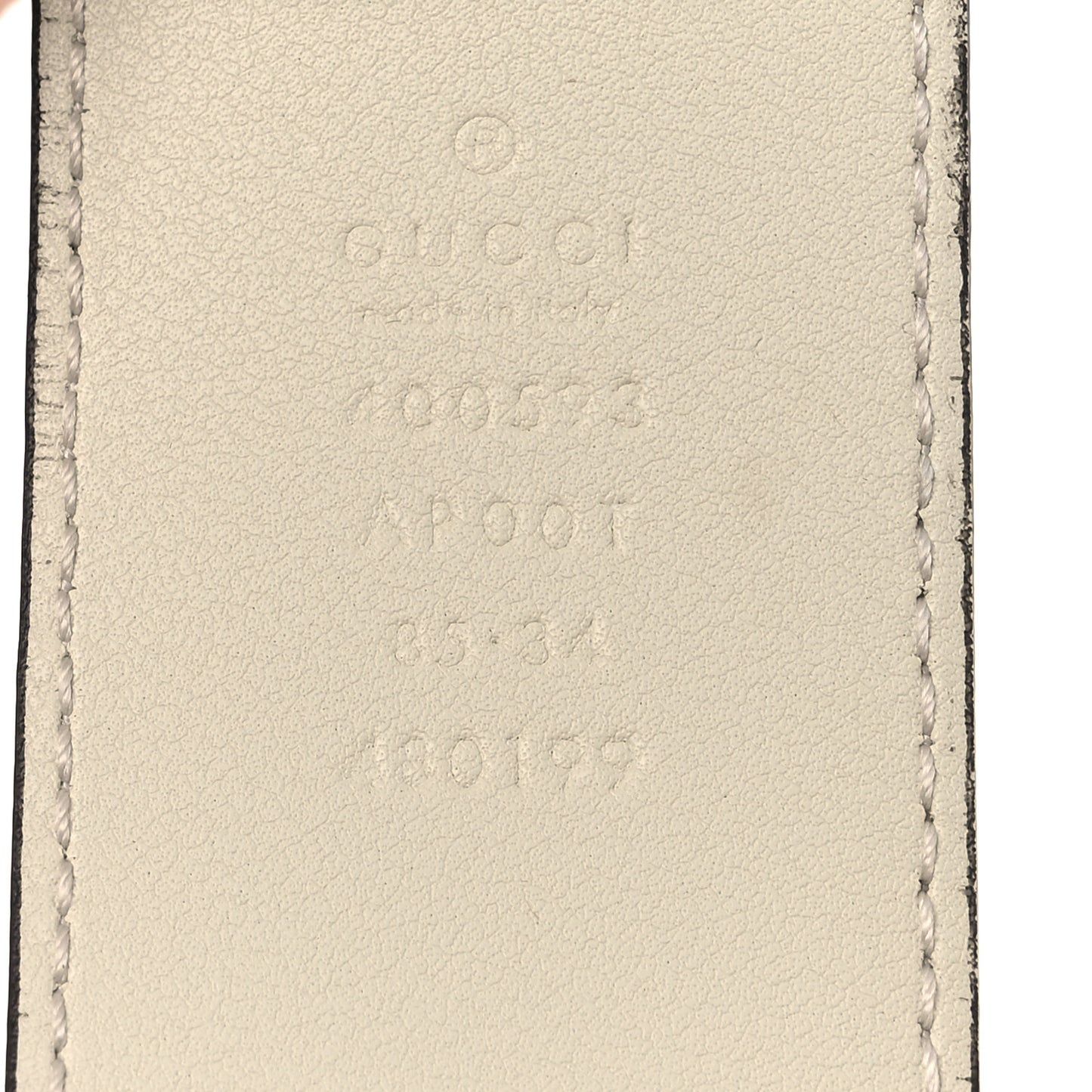 Calfskin Double G 40mm Belt 85 34 Mystic White