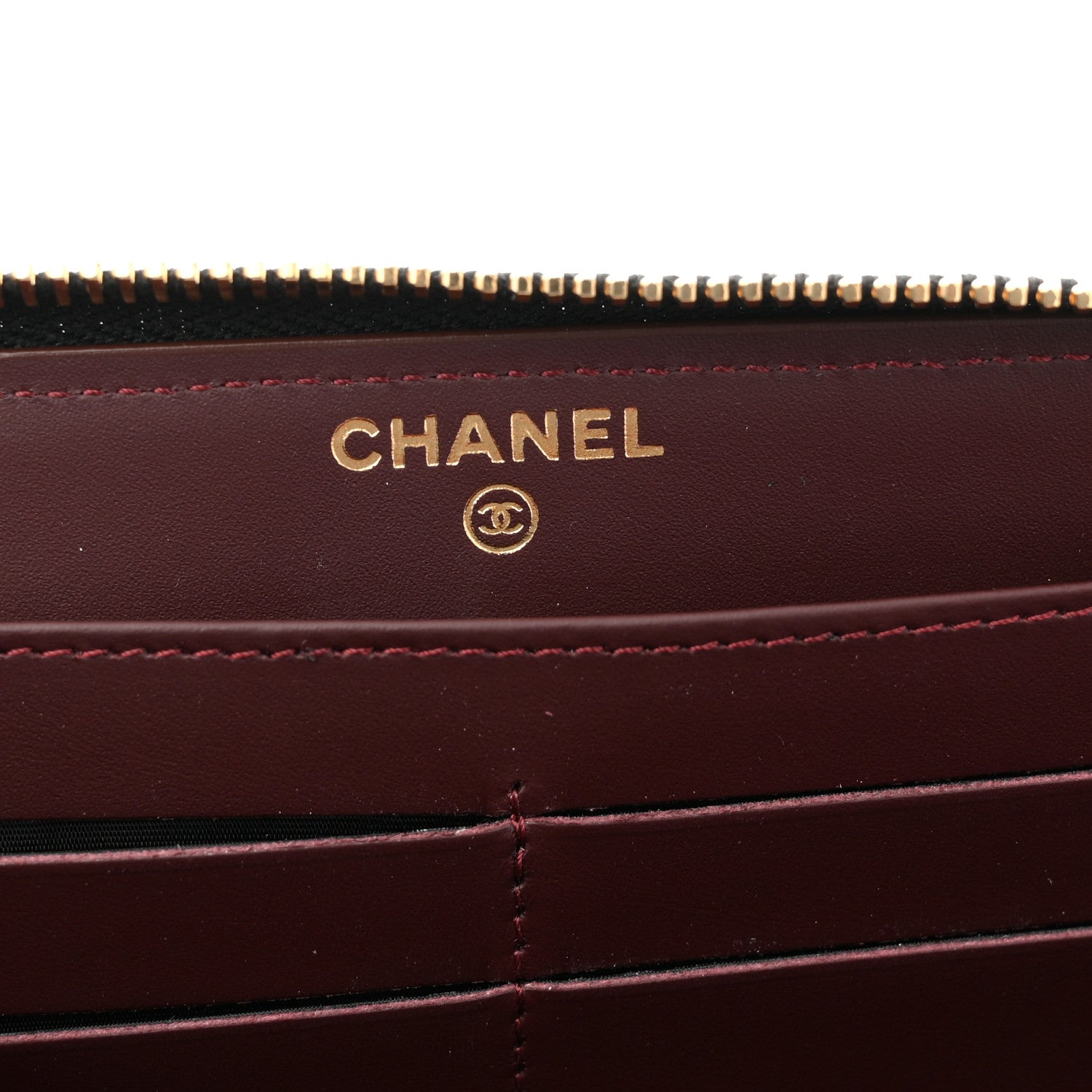 Chanel Caviar Quilted Large Gusset Zip Around Wallet Black 6 of 7