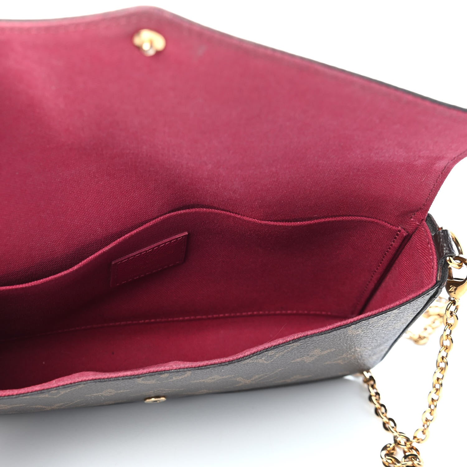 Louis Vuitton Monogram Pochette Felicie Chain Wallet Fuchsia 8 of 11