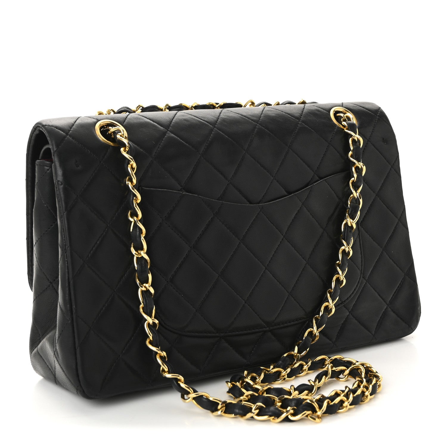 Chanel Lambskin Quilted Medium Double Flap Black 3 of 10