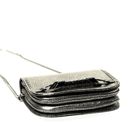 Jimmy Choo Metallic Elaphe Zadie Crossbody Bag Silver 3 of 4