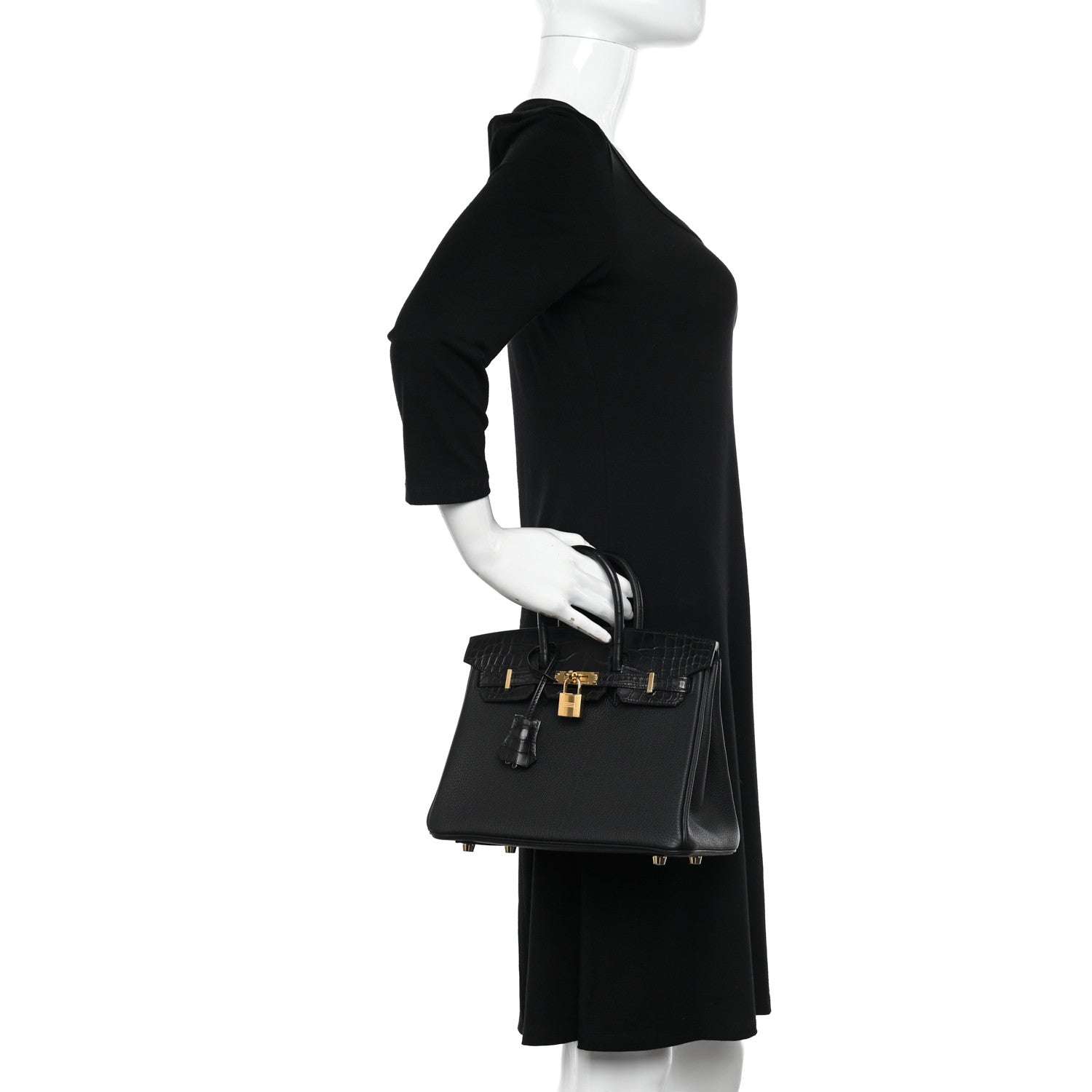 Hermes Togo Matte Alligator Birkin Touch 25 Black 2 of 13