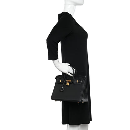 Hermes Togo Matte Alligator Birkin Touch 25 Black 2 of 13